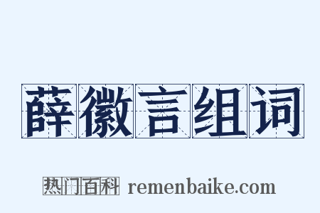 薛徽言组词是什么意思的图片